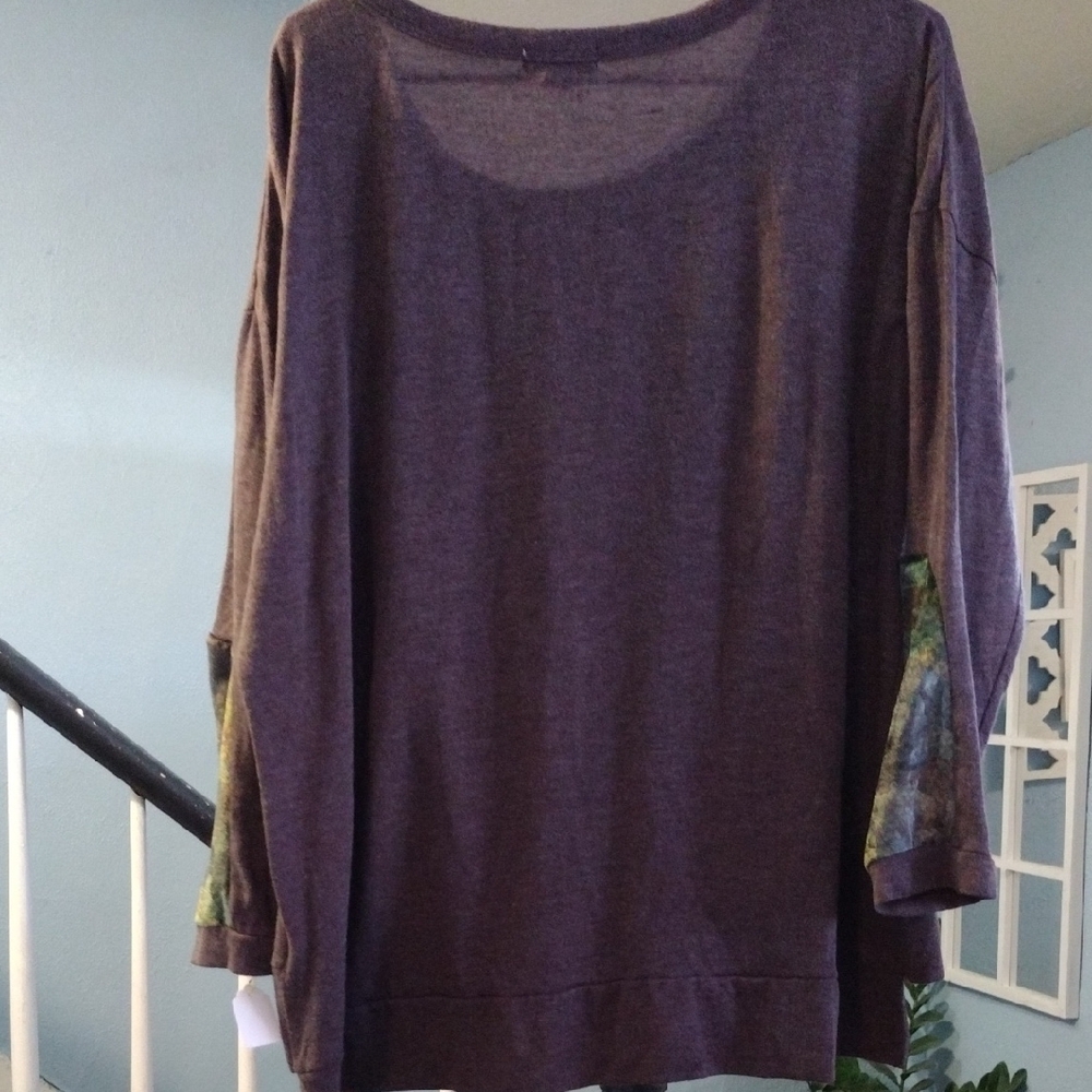 One World Women's Multicolor Patchwork Sweatshirt - image 4